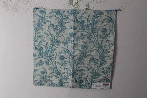 Robert Allen, Damsefly, Flora Brocade, 17.75" W X 17.75" L, Color Turquoise - Picture 1 of 1