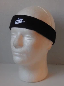 Nike Swoosh Headband DXB Adult Unisex Black/White - Picture 1 of 4