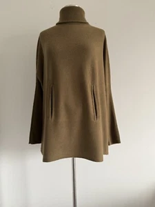 MAGLIONE GARNET HILL LANA CASHMERE COLLO ALTO OVERSIZE TASCA CANGURO TAGLIA M - Foto 1 di 9