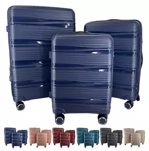 Valigia Trolley Fino Set 3 in Polipropilene 8 Ruote Autonome TSA 8803 - Foto 1 di 48