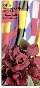 1981 Kentucky Derby program Pleasant Colony Tap Shoes Horse Racing Unused - Picture 1 of 1