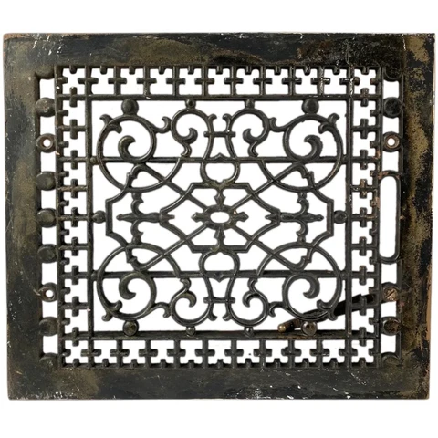 Antique American Tuttle & Bailey Cast Iron Heat Register / Floor Grate c. 1910 Cover