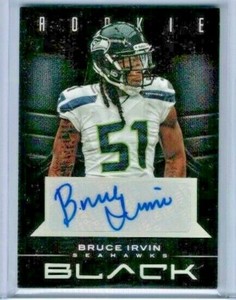 2012 Panini Black Bruce Irvin Rookie Auto RC #'ed 028/199