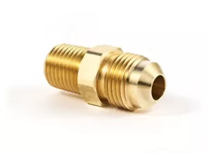B-F2404-06-04 Brass 45° Flare Male Connector, Flare 3/8" X 1/4" Male NPT - Picture 1 of 3