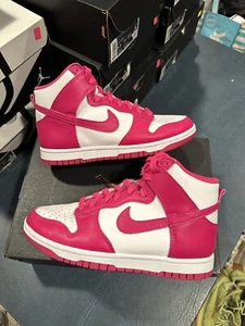 Size 6W - Women’s Nike Dunk High Pink Prime White DD1869-110 100% Authentic - Picture 1 of 8