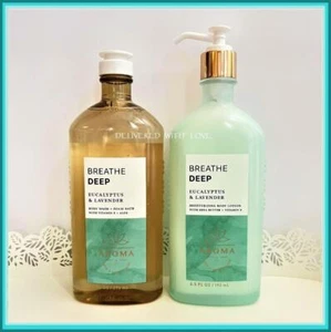 Bath & Body Works Aromatherapy BREATH DEEP LAVENDER EUCALYPTUS 2 Pc Gift Set LOT - Picture 1 of 2