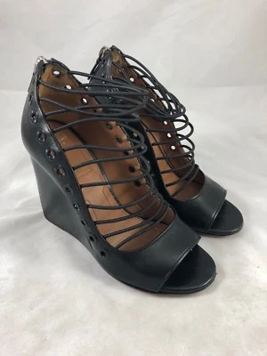 GIVENCHY Ria Wedge Sandals in Black Size 36 $1250 - Image 1 of 4