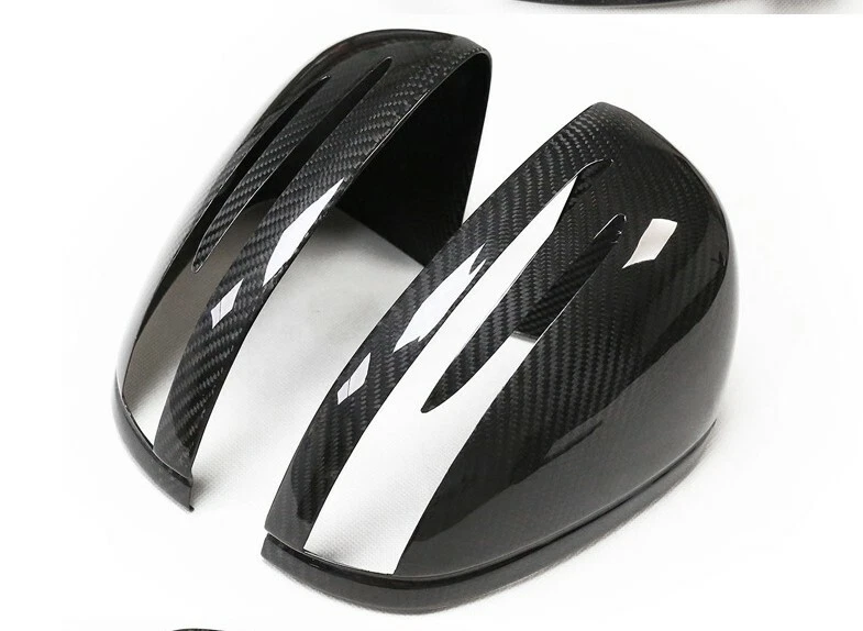 Cubierta de espejo retrovisor de fibra de carbono real apta para Mercedes-benz SLK R172 SLC SL R197 R231 Foto 1 de 4