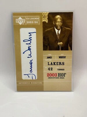 2003-04 Upper Deck UD Legends HOF Индукционные Чернила James Worthy #HOF-JW Авто - Изображение 1 из 2