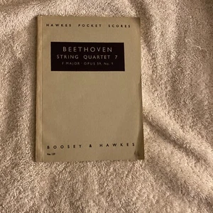 Beethoven, Streichquartett 7 F-Dur Opus 59/1 Vintage Taschenpartitur, England - Bild 1 von 5