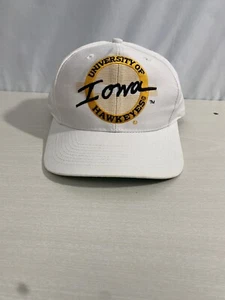 Vintage 90's The Game Circle Logo Snapback Hat Iowa Hawkeyes University - Picture 1 of 10