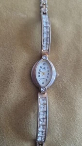 Beautiful Delicate Silver Watch From M. Daisys Flowers Bling - Picture 1 of 4
