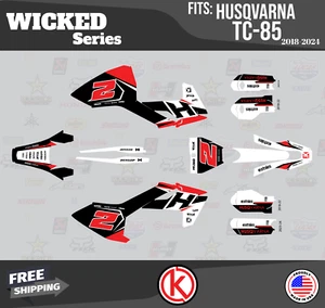 Graphics Kit for  Husqvarna TC85 (2018-2022) Wicked - RED-SHIFT - Foto 1 di 6