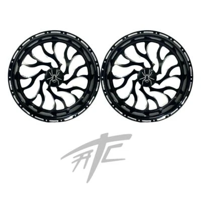 SPYDER 20" BLACK CONTRAST CUT HELLIAN WHEELS (2) 09-12 CAN-AM SPYDER ROADSTER Foto 1 de 4