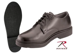 5085 Rothco Black Leather Uniform Oxford Dress Shoe 5 TO 15 REGULAR - Picture 1 of 1