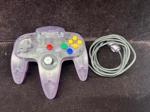 Atomic Purple Nintendo 64 N64 Clear Controller OEM Official Very Good Stick - Bild 1 von 11