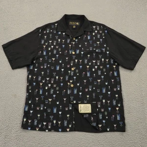 Nat Nast Silk Shirt Medium Mens Cocktail Rockabilly Limited Edition Loop Collar - Picture 1 of 11