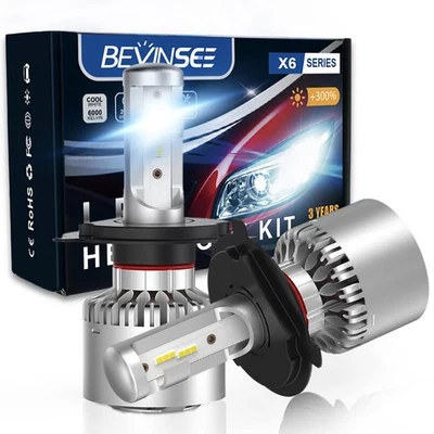 H4 9003 LED Headlight Globes Bulb 6000K 8000LM Fit Nissan Pathfinder R50 95-05 - image 1 of 4