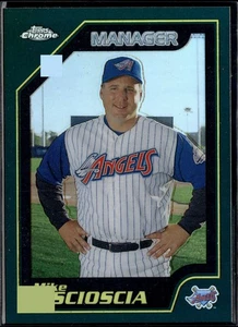 2001 TOPPS CHROME RETROFRACTOR PARALLEL #255 MIKE SCIOSCIA ANGELS MGR REFRACTOR - Picture 1 of 2