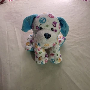 Webkinz Peace Puppy Dog Plush Blue Ears By Gans No Code Virtual Pet Line HM440 - Picture 1 of 5