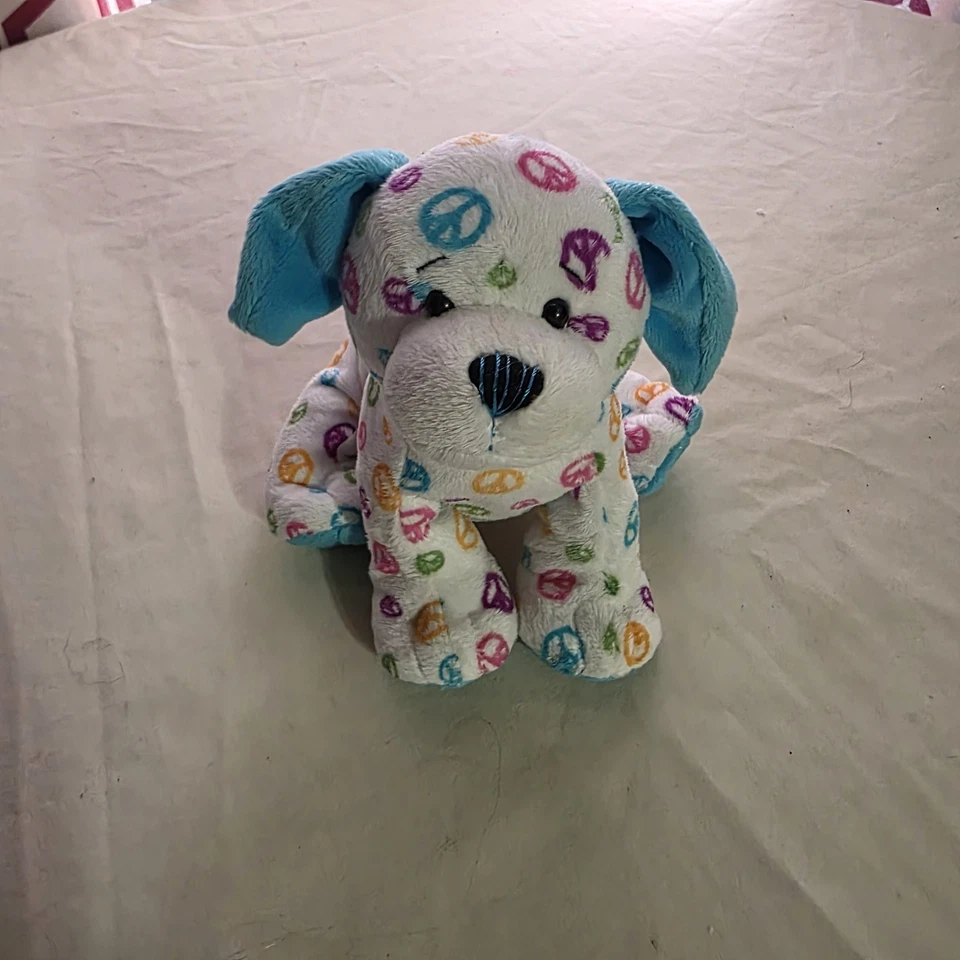 Webkinz Peace Puppy Dog Plush Blue Ears By Gans No Code Virtual Pet Line HM440 - Image 1 of 4