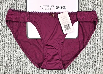 Victoria's Secret NWT Adaptive Small Purple Bikini Panty Lace Bow Logo GAMUT BBV - Image 1 of 4