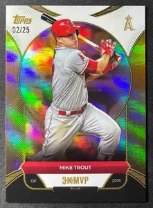 Topps Welcome to the Club 2025: 3-X MVP Mike Trout (2016) lámina naranja/25 #8 - Imagen 1 de 10