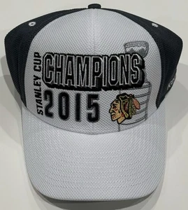 Gorra Oficial Chicago Blackhawks 2015 Stanley Cup Champions NUEVA Reebok - Imagen 1 de 4