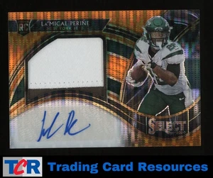 2020 Select La'Mical Perine Jumbo Signature Swatches Neon Orange Pulsar #/25 - Picture 1 of 2