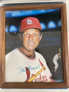 Framed Stan Musial Color Photo Signed JSA Authenticated - Picture 1 of 2
