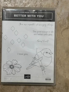 Stampin' Up! Stamp Set Brand NEW Better with You Good Luck I Love You Bird - Picture 1 of 2