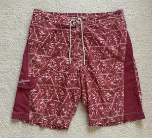 Tommy Bahama Relax Badehose Herren XXL Boardshorts rot Blumen gefüttert Strand Surf - Bild 1 von 10