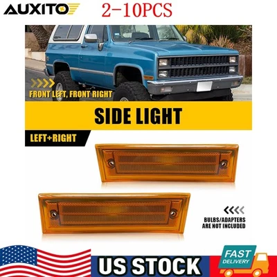 Luces LED cromadas laterales para Chevy/GMC C/K 1500 2500 C10 C20 1981-91 2-20X Foto 1 de 4
