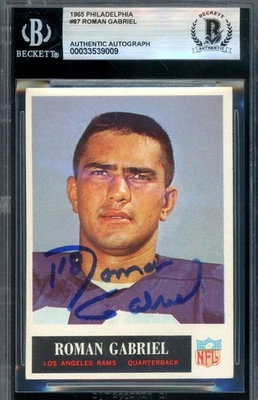Roman Gabriel Beckett BAS Signed 1965 Philadelphia Autograph - Image 1 of 2