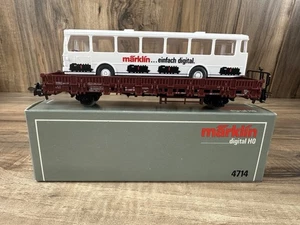 Marklin Digital HO 4714 Stake Car With Bus NIB - Picture 1 of 12