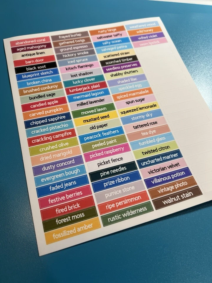 Distress Oxide Tim Holtz Ranger Ink Pad Labels: Color-Coded Organization - Image 1 of 3