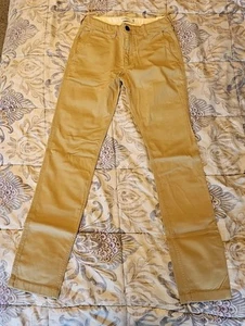 Abercrombie Kids Skinny Chino Khaki Pants Boys 13/14 Long School Uniform NWT - Picture 1 of 6