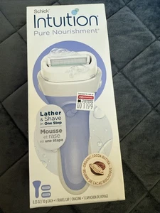 Schick Intuition Pure Nourishment Razor Handle + 2 Cartridges - Picture 1 of 1