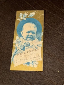 Bean & Perry's June Butter Color Rockford IL Smiling Baby Vict Card -U332 - Picture 1 of 2
