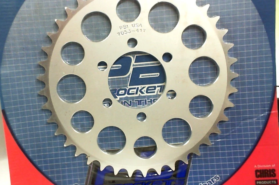 RODA DENTADA TRASEIRA YAMAHA YZ100 IT125 IT175 AFTERMARKET PBI 41T 7053-41 AHRMA VINTAGE - Imagem 1 de 4