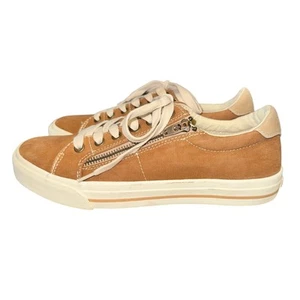Taos Z Soul Sneakers Donna Taglia 8 Marrone Scarpe Tela Dettaglio Zip Laterale Casual - Foto 1 di 8