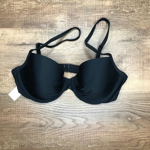 Aerie OG Lightly Lined Underwire Bikini Top Size 32D Black #2750-1533 NWT - Picture 1 of 5