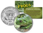 AUSTRALIAN GREEN TREE FROG * Collectible Frogs * JFK Kennedy Half Dollar US Coin