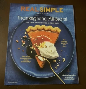 Real Simple VG Magazine Life Made Easier November 2024 Thanksgiving All-Stars! - Picture 1 of 1