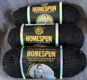 Lion Brand selbstgesponnenes Garn schwarz 6 Unzen Konvolut 3 - Bild 1 von 2