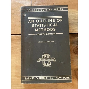 Vintage College Outline Series Statistical Methods 4th Edition. Arkin. Barnes&no - Bild 1 von 6