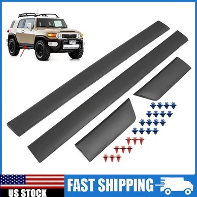 Fit Toyota 2007-2014 FJ CruiserOutside Driver & Passenger Door Molding Set of 4 Foto 1 de 4