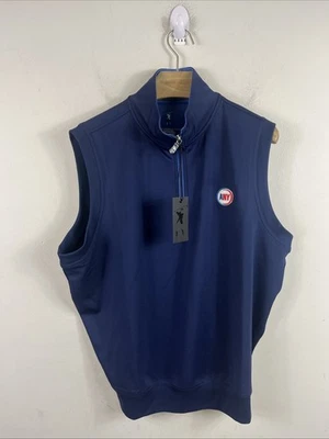 Somerset Hills Fairway & Greene Tech Vest Mens S  Blue 1/4 Zip NWT - Image 1 of 4