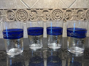 ARC moroccan glasses cobalt blue and gold - Picture 1 of 3
