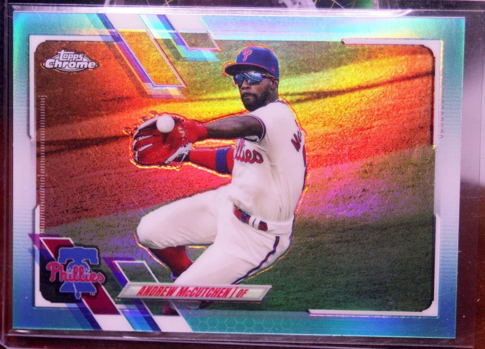 ANDREW MCCUTCHEN AQUA CHROME REFRACTOR #44 2021 TOPPS CHROME /199 - Image 1 of 1